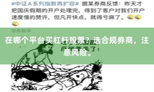 在哪个平台买杠杆股票？选合规券商，注意风险。